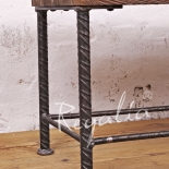 meble industrialne ławka ze starego drewna i metalu z odzysku