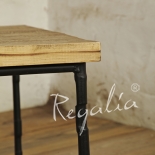 meble industrialne stolik ze starego drewna i metalu z odzysku